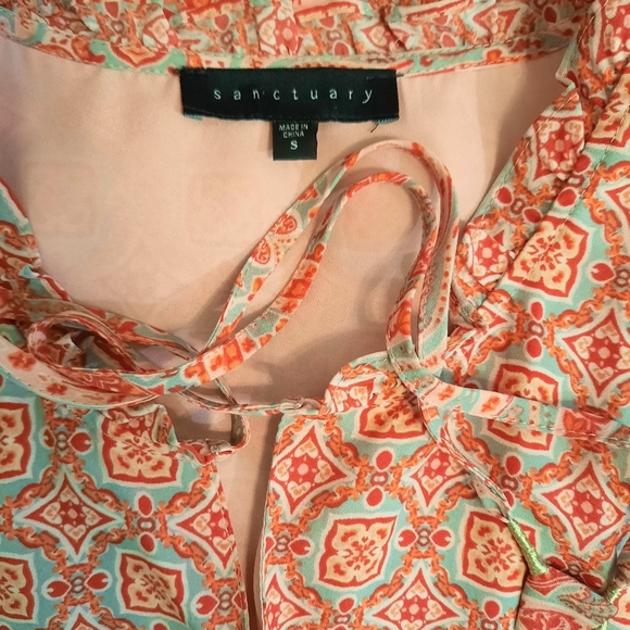 Sanctuary boho ruffle dress sz small NWOT *D - Picture 6 of 7